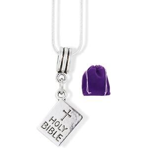 Holy Bible Religious Symbol Charm Snake Chain Necklace